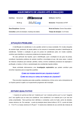 Aquecimento de l&iacute;quido at&eacute; &agrave; ebuli&ccedil;&atilde;o