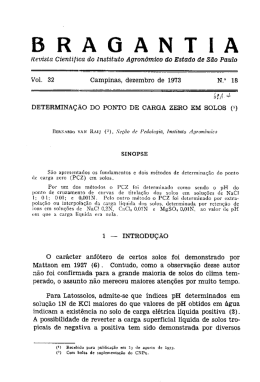 Determinação do PCZ em Solos Raij-1973