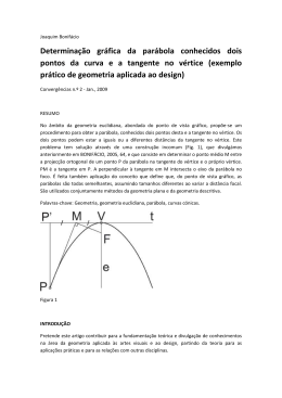 Determina&ccedil;&atilde;o gr&aacute;fica da par&aacute;bola conhecidos dois pontos da curva