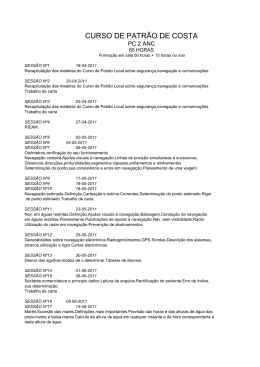Calend&aacute;rio das Aulas