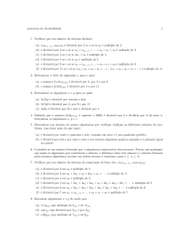 exercícios de divisibilidade
