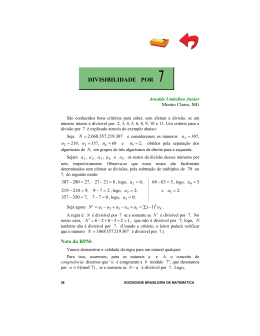 Divisibilidade por 7