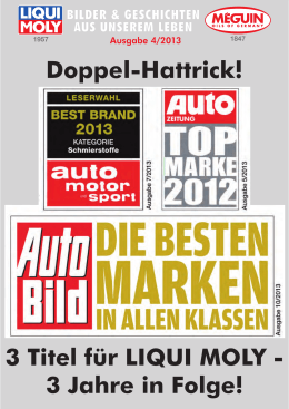 Doppel-Hattrick! 3 Titel f&uuml;r LIQUI MOLY