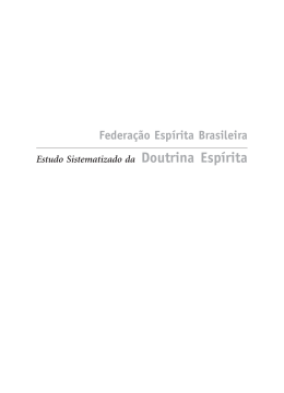 Estudo Sistematizado da Doutrina Esp&iacute;rita
