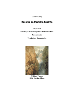 Gustave Geley - Resumo da Doutrina Espirita