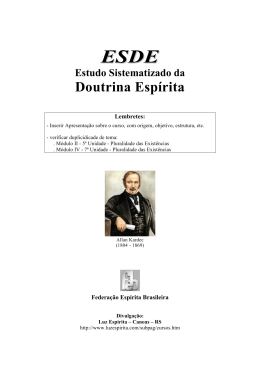 Estudo Sistematizado da Doutrina Espirit