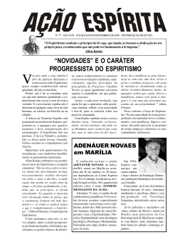 &ldquo;novidades&rdquo; e o car&aacute;ter progressista do espiritismo