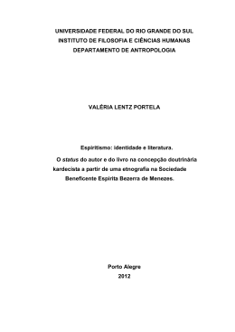 Espiritismo: identidade e literatura: o status do autor e do livro na