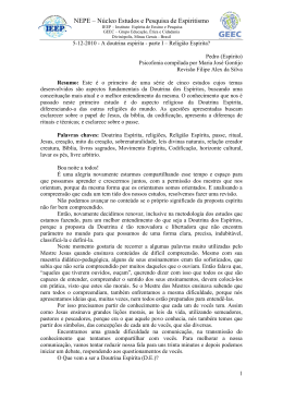 A DOUTRINA ESPIRITA I