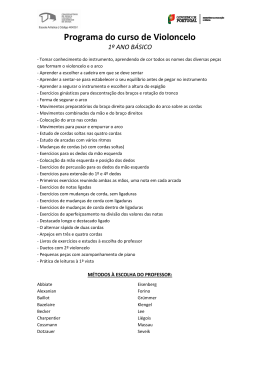 Programa do curso de Violoncelo