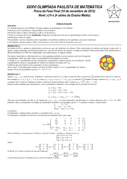 XXXVI OLIMP&Iacute;ADA PAULISTA DE MATEM&Aacute;TICA