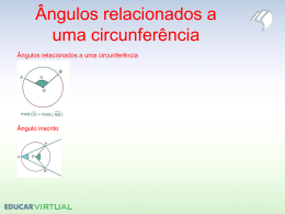 Ângulos relacionados a uma circunferência