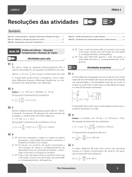Resolu&ccedil;&otilde;es das atividades
