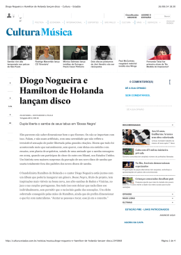 Diogo Nogueira e Hamilton de Holanda lançam disco