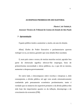AS DESPESAS PROIBIDAS EM ANO ELEITORAL