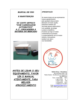 antes de ligar o seu equipamento, favor ler o manual atentamente