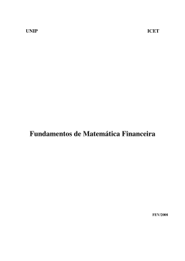 Fundamentos de Matem&aacute;tica Financeira