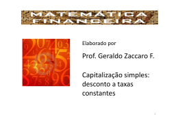 desconto a taxas constantes