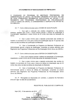 Ato Nomartivo 004/2015 - Colegiado