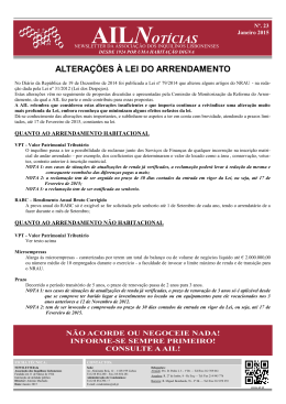 AILNOTÍCIAS - Associação dos Inquilinos Lisbonenses