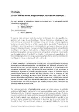 Diagn&oacute;stico da Habita&ccedil;&atilde;o - Rede Social de Set&uacute;bal