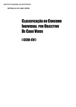 Classificação do Consumo Individual por Objectivo de Cabo