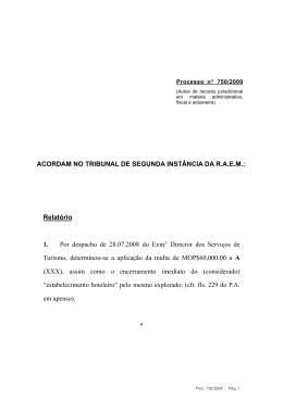 ACORDAM NO TRIBUNAL DE SEGUNDA INST&Acirc;NCIA DA R.A.E.M.