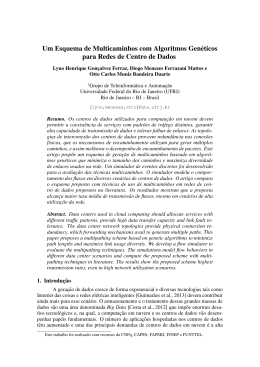 Avaliação de Técnicas de MultiCaminhos em Redes de
