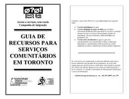 guia de recursos para servi&ccedil;os comunit&aacute;rios em toronto