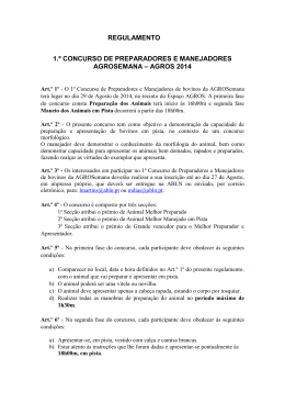 + Regulamento do 1&ordm; Concurso de Preparadores e