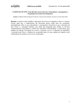 E-IMPULSE BUYING: Uma Revis&atilde;o Acerca dos seus