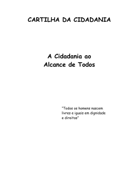 Cartilha - A Cidadania ao Alcance de Todos