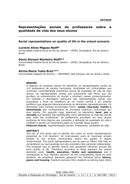 Representações sociais de professores sobre a qualidade