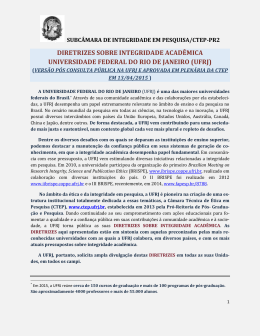 Diretrizes sobre Integridade Acad&ecirc;mica