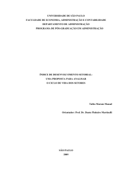 &Iacute;ndice de desenvolvimento setorial: uma proposta para analisar o