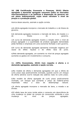 10. (BB Certifica&ccedil;&atilde;o, Economia e Finan&ccedil;as, 2010) Oferta