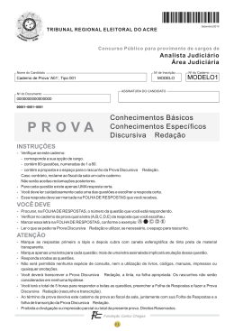 Analista Judici&aacute;rio -TRE-ACRE