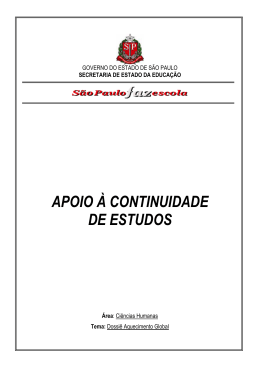 APOIO &Agrave; CONTINUIDADE DE ESTUDOS