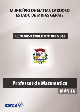 PROFESSOR DE MATEM&Aacute;TICA