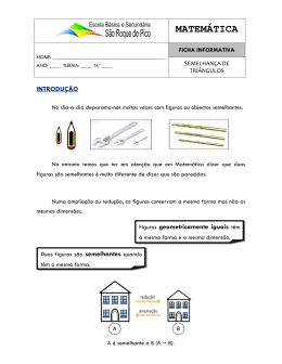 semelhan&ccedil;a de tri&acirc;ngulos