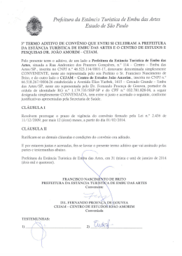 Prefeitura da Estância Turistica de Embu das Artes Estado de São