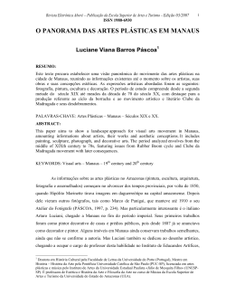 O PANORAMA DAS ARTES PL&Aacute;STICAS EM MANAUS - revistas