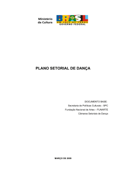 Pr&eacute;-Plano Setorial das Artes Visuais