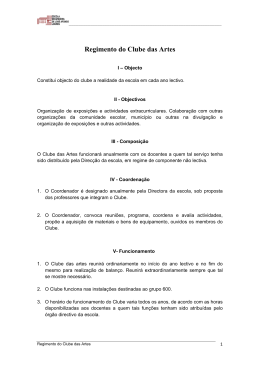 Regimento do Clube das Artes