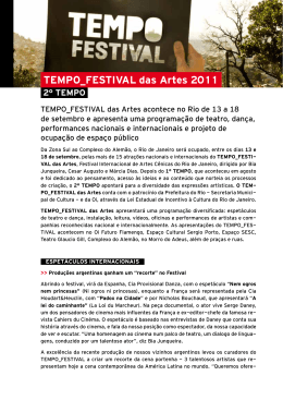 TEMPO_FESTIVAL das Artes 2011