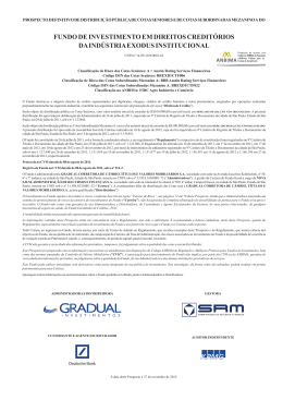 fundo de investimento em direitos credit&oacute;rios da ind&uacute;stria exodus