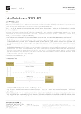Material Explicativo sobre FIC-FIDC e FIDC