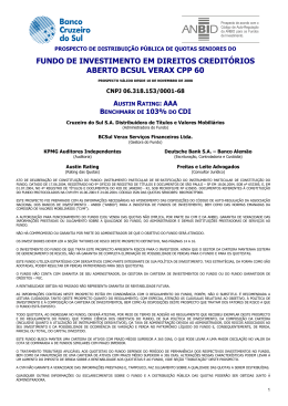 fundo de investimento em direitos credit&oacute;rios
