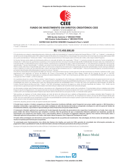 FUNDO DE INVESTIMENTO EM DIREITOS CREDIT&Oacute;RIOS CEEE R