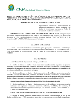 Instru&ccedil;&atilde;o CVM 356/01